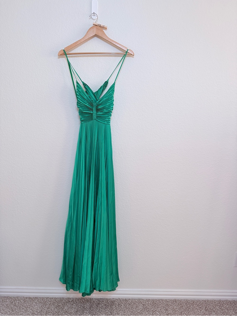A.L.C ALC pleated gown in green size 2 - Picture 5 of 11